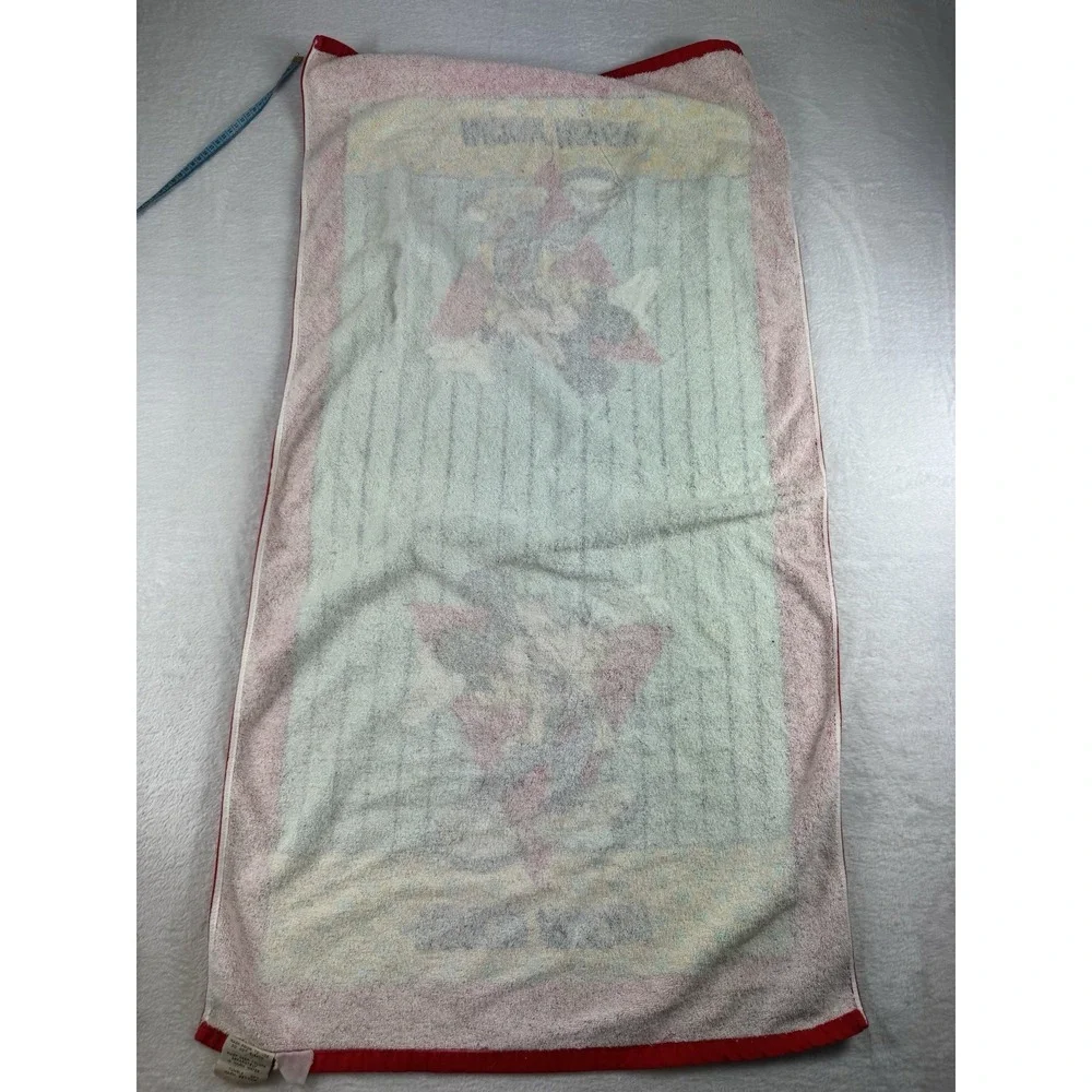 Vintage Mickey Mouse Disney Bath Towel Set Franco Hand Towel & Wash Rag 6 Piece